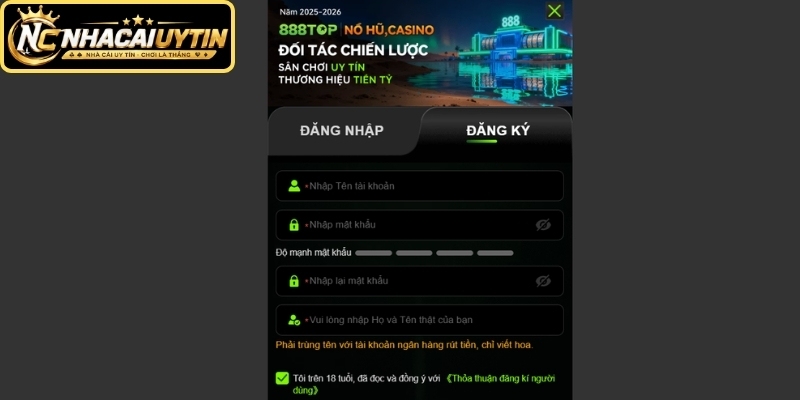 Cách thức thao tác đăng ký tài khoản mới